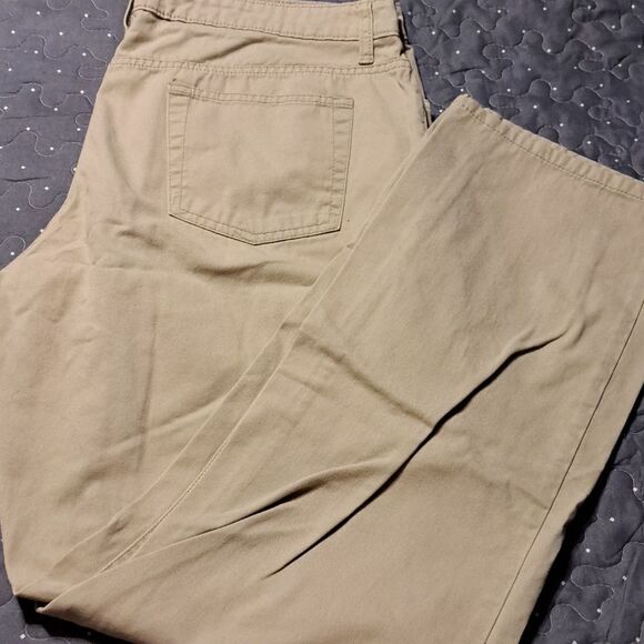 St Johns Bay relaxed fit tan pants size 12 - Picture 1 of 4